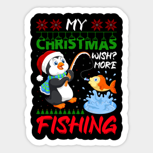 Christmas Fishing Sticker